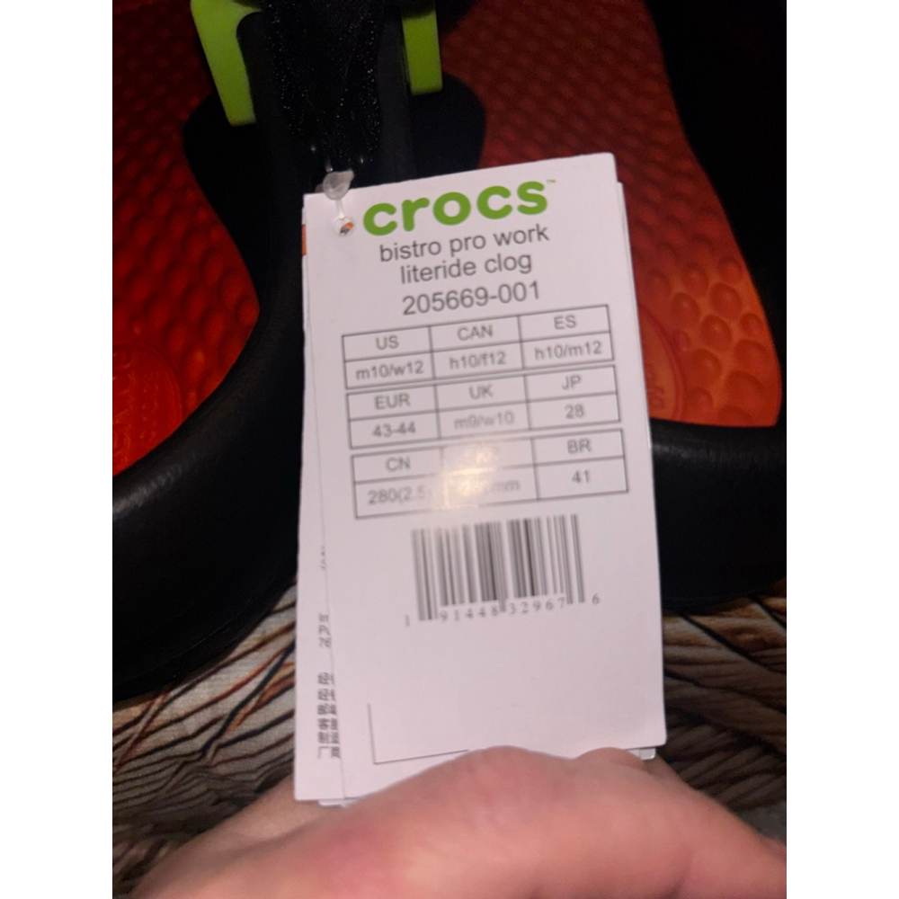 Men's Crocs Bistro Pro Work Literide Clog Black US 10 - Picture 6 of 11